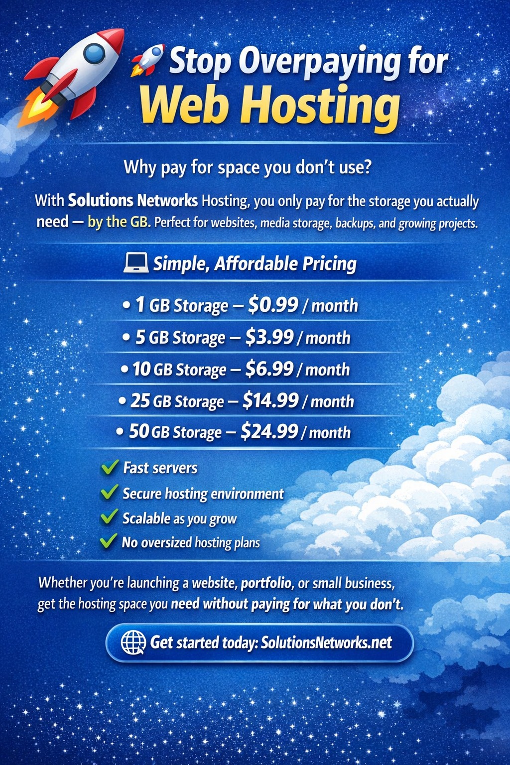 Solutions Networks Pricing